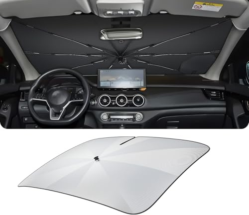 LUWU [Mejorado] Parasol Paraguas Coche Compatible con Nissan Qashqai J12 2021-2025 2026 Parabrisas Plegable Parasol para Coche Protección UV y Calor Accesorios Qashqai J12