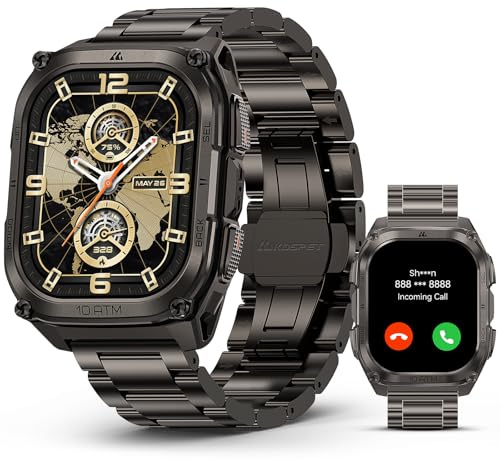 KOSPET Tank M4 Special Edition Outdoor Smartwatch Herren,Dualband-GPS | 2 Armbänder, 1,96 AMOLED, 10ATM | IP69K, Tauchen 45 m, Offline-Karten, Robuste Edelstahl, 180+ Sportmodi, für Android iOS