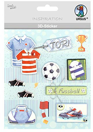 Ursus 56420099 - 3D Sticker Everyday, bestehend aus mehreren Ebenen, aus verschiedenen hochwertigen Materialien, selbstklebend, ideal zum Verzieren von Grußkarten und Geschenken, Motiv 99