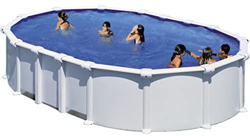 Piscina dream pool haiti acciaio bianco 7,30 x 3,75 x 1,32m KITPROV7388