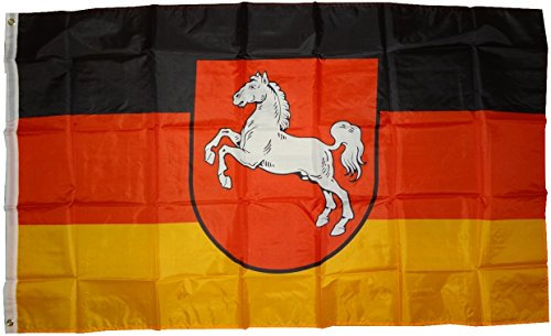 trends4cents Top Qualität - Flagge NIEDERSACHSEN MIT WAPPEN Fahne, 90 x 150 cm