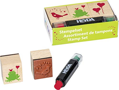 Heyda 204888493 Heyda 204888493 Stempel-Set (Liebe) Setgröße: 8 x 4,5 x 2,5 cm, 3 Holz-Stempel