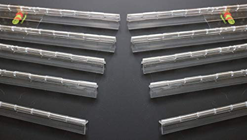 10 x Effacer Piano plastique acrylique de charnière 300mm