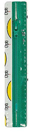 Opti S40-22-00433 Reißverschluss, 100Prozent Polyester, 00433 Grün, 22cm
