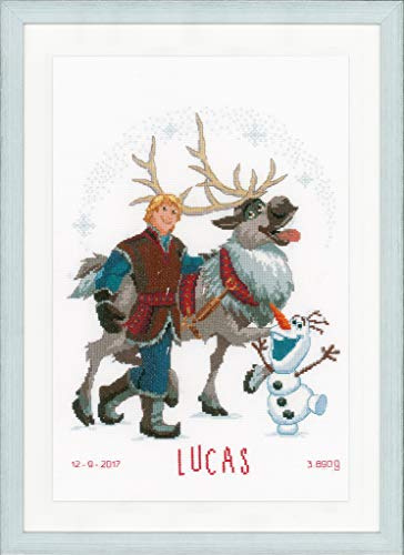 Vervaco Counted Cross Stitch Kit: Birth Record: Frozen - Always Up For Adventure, Assorted