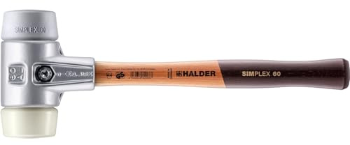 SIMPLEX-Schonhammer, TPE-mid/Nylon; mit Aluminiumgehäuse und hochwertigem Holzstiel | D=60 mm | 3138.060