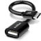subtel Cavo OTG 15cm per Smartphone Compatibile con Adattatore per Telefono Smartphone USB C Type C 2.0 Nero Alluminio