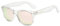 Long Keeper Occhiali da sole Polarizzati Occhiali da sole Quadrati Vintage Classici per Donna Uomo (Rosa)