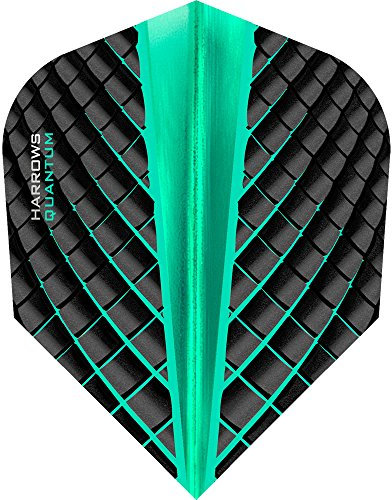Harrows Quantum Dart-Flights, 100 Mikron, Standard, 3D-Effekt, 10 Sets (30) (Jade)