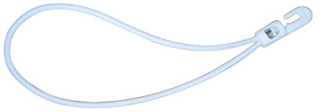 25 Stück Planenspanner Expander Spanner mit Mini Kunststoffhaken Schlinge 35cm 4mm Ø Weiss