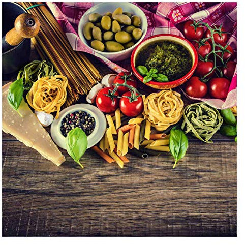 Küchentapete - Pasta - Vlies Fototapete Premium Quadrat 336 x 336cm