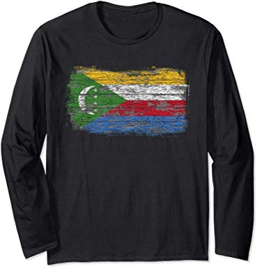 Drapeau national rustique des Comores Manche Longue