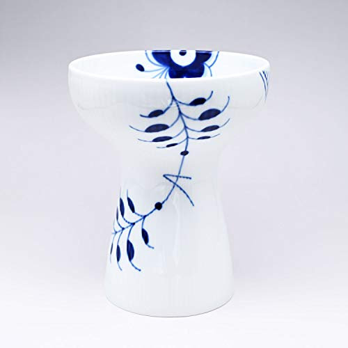 Royal Copenhagen Mega Blau Gerippt Vase, 19cm