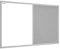 ALLboards Kombitafel 2 in 1 Magnettafel & Grau Kork-Pinnwand 60x40cm, Holzrahmen Grau Lackiert, Whiteboard Korktafel Kombitafel