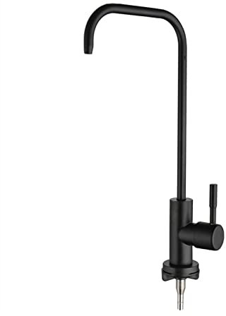 Grifo Cocina,Grifo Osmosis Negro Frío Simple para Todos Sistemas Ósmosis Inversa Filtración del Agua,B Negro