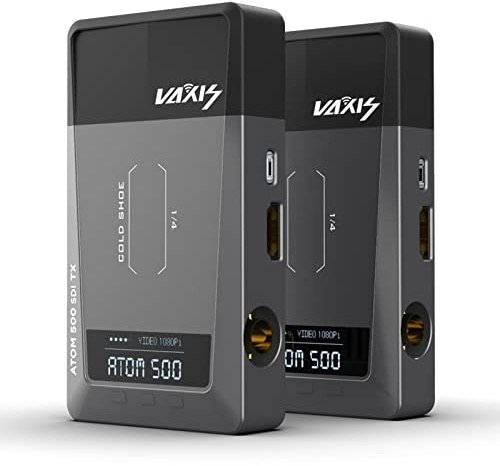 Karlak Atom 500 I-Version 1080P HDMI Drahtloses Bild-Video-Übertragungssystem Sender Empfänger 150 m/ 492 Fuß große Übertragungsreichweite für DSLR-Kamera-Gimbal-Stabilisatoren