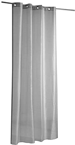 Home4You Ösenschal - Silbergrau - Polyester - 135 x 245 cm
