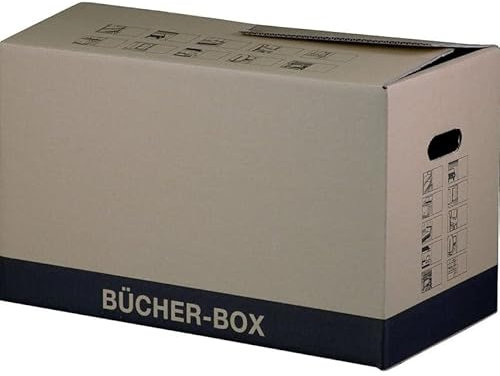 karton-billiger | Umzugskarton Umzugskiste Bücherkarton Faltkarton 1-2-wellig extra stabil | 10 Größen (Spedition - XL+ - 750 x 420 x 440mm, 90)