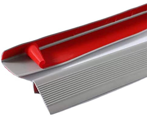 2M Bullnose Stair Anti Slip Nosing Self-Adhesive Vinyl Edging Strip,Non Slip Step Trim,PVC Rubber Angle Stair Edge Trim(50x25mm,Grey)