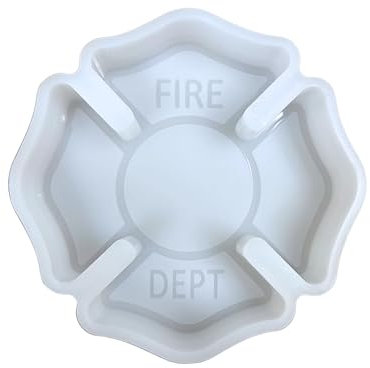 Silikonform mit Feuerwehrmann-Logo-Symbol, für Feuerwehrmann, Militär, Ersthelfer-Service, 9,7 x 9,7 x 2 cm, für duftende Aromaperlen, ofenfest bis 250 °C
