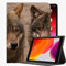 YENDOSTEEN Hülle mit Pencil Halter für iPad Air 10.5 2019 (3. Generation) / iPad Pro 10.5 2017,Tiere Natur Wolf 01 Klappständer Schutzhülle mit Automatischem Schlaf/Aufwach