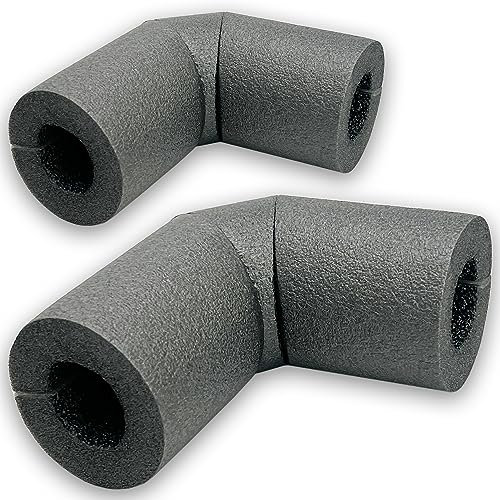 Rohrisolierung selbstklebend Grau Dämmung Isolierung Isolierschlauch Heizung Sanitär PE Isolierung Made in EU (2x BOGEN - 22 x 13 mm)