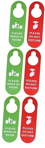 TEHAUX 3 Juegos De Colgadores De Puerta Con Recordatorio De no Llamar Colgadores De Puerta De Hotel Fáciles De Instalar Para Oficina 2 Unidades X 3
