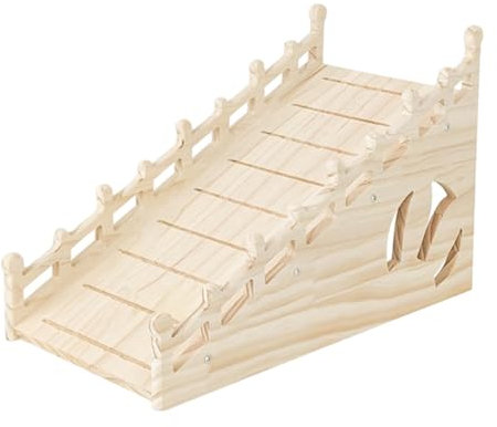 F Fityle de Lapin en Bois, Accessoires de Cage de clapier, Habitat de Maison de Lapin pour gerbilles, hérissons, Chinchillas, Rats, cochons d'Inde, échelle de Montagne
