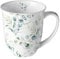 Tasse Blumen Blätter vom Eukalyptus aus Porzellan. Motivtasse für den gedeckten Tisch und als Geschenk 0,4L x H10,5cm