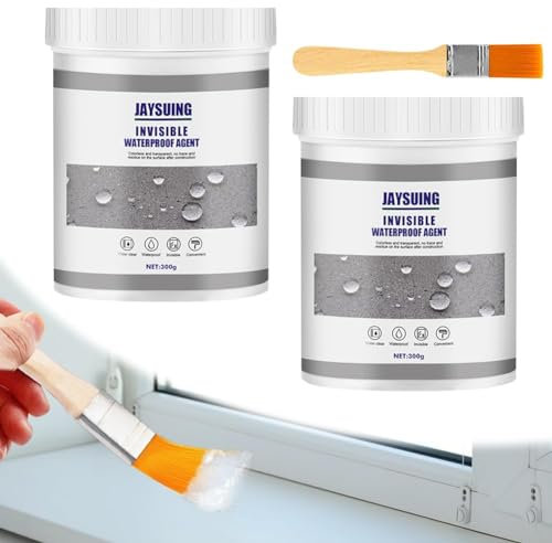 Transparenter Wasserdichter Beschichtungsmitte 600g, Wasserdichte Isolier-Dichtstoff-Emulsion, Dichtmasse Wasserdicht, Innen und Außen Wasserdichter Unsichtbare für Badezimmer, Toilette, Wände