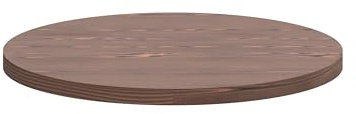 FRANKYSTAR Artù Runde Tischplatte aus laminiertem Holz, 120 cm, dunkles Holz