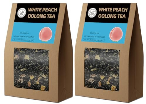 HANFANGLING White Peach Oolong Tea,2PCS, Relieve Fatigue, Refreshing, Caffeine Alternative, Promote Digestion, Fresh Sweetness of White Peach and Aromatic Taste of Oolong Tea
