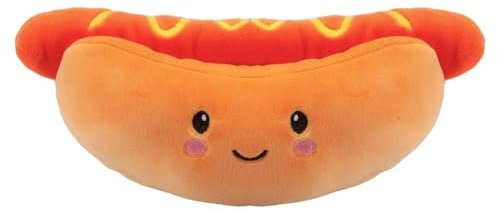 VFM - Hot Dog Soft Toy Food Themed Cute Plush Cuddly Soft Fluffy Stuffed Toy Plush Toy Cute Stuffed Plushie, Gifts for Birthday, Valentine's Day Christmas - 27cm Multi-Coloured
