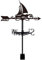 SUPERDANT Girouette de Jardin Exterieur pour Girouette de Toit Piquet de Jardin pour Voilier Vintage Girouettes en Métal Indicateur de Direction du Vent Deco Jardin Exterieur