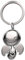 Ormromra 1 porte-clés ange gardien en alliage de zinc, porte-bonheur, amour, chromé brillant, petits cadeaux pour petite amie, mère, sœurs, etc., N°, NO