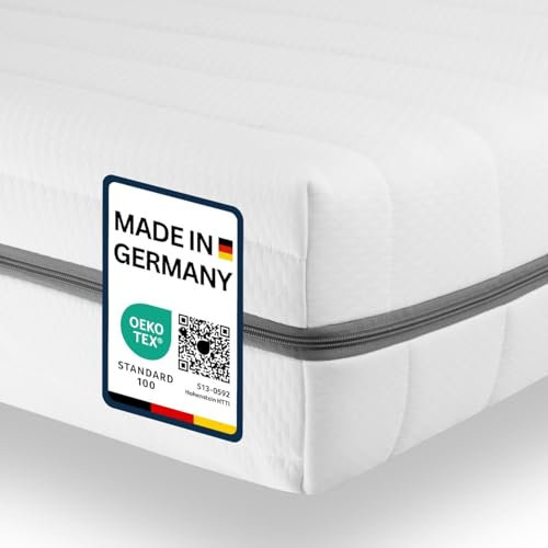 Sleepneo Matratze 80x200 - Höhe 15cm, Duo Härtegrad H2 - Orthopädische 7-Zonen Kaltschaummatratze - Bequem, hygienisch, atmungsaktiv