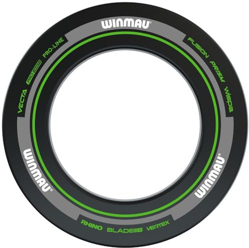WINMAU Dartscheibe Schutzring – Advance Schwarz & Grün Dart Surround