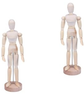SEWOART 2 Stück Einzigartige Schreibtisch-Gadgets Mannequin-skeletthände Familienpuppen Aus Holz Für Projekte Lustiges Bürozubehör