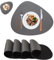Platzsets Platzdeckchen Abwaschbar Rund,Tischsets rutschfest,Teller Untersetzer Rund,Tischset Lederoptik,Doppelseitigen Platzset und Untersetzer Teller 4er Set Oval(Hellgrün&Hellblau)