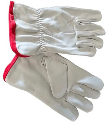 Arbeitshandschuhe Leder Montage Handschuhe Ziegenleder Gartenhandschuhe (M)