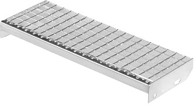 Metallstufe 700x240 mm | 25x2 mm | Maschenweite 34x38 | verzinkt Gitterroststufen Treppenstufen Metall Stufe
