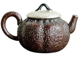 SOBOLON Hervidor de Viaje Tetera de cerámica con Forma de Calabaza, Hecha a Mano, Retro, Decorativa, Apta for restaurantes, cocinas, etc. Tetera Verde