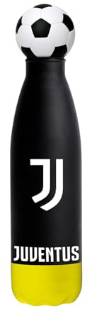 Seven Gourde thermique JUVENTUS en acier inoxydable bpa free, 500 ml, couvercle en silicone, maintien de la température : chaud 12 h/froid 24 h, enfant, garçon, football, produit officiel, idée