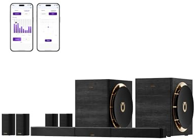 ULTIMEA Skywave X100 Dual 9.2.6 THX-Tuned Wireless Surround Sound Bar System w/Dolby Atmos & DTS:X, Dual 10” Subwoofers, 18Hz Low Frequency, 2000W Peak Power, 8K Pass-Through, AVR Grade Soundbar