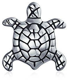 Bling Jewelry Oval Nautischen Meer Tropischen Strand Urlaub Reptil Schildkröte Schildkröte Bead Charme Für Frauen Teenager Oxidiert .925 Sterling Silber Passt Europäischen Armband