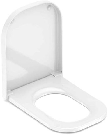 Roca The GAP Square STD A801472004 - Tapa y asiento para inodoro con caída amortiguada, blanco, 453,5 x 350 mm