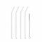Hummingbird Glass Straws Clear 9 x 7 mm Long Reusable Straw Designed for Yeti and Starbucks Style Tumblers Made Wth Pride in USA - 4 Pack With Cleaning Brush (Bent)