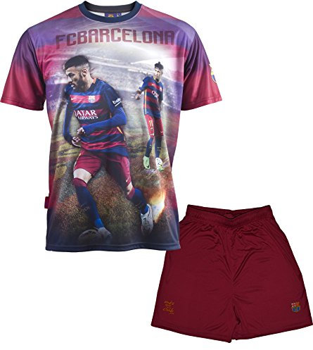FC Barcelone Ensemble Maillot + Short Barça - Neymar Jr - Collection Officielle 4 Ans