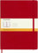 Moleskine Klassisches Notizbuch, Liniertes Notizbuch, Hardcover und Elastischer Verschluss, Größe XL 19 x 25 cm, Farbe Scharlachrot, 192 Seiten