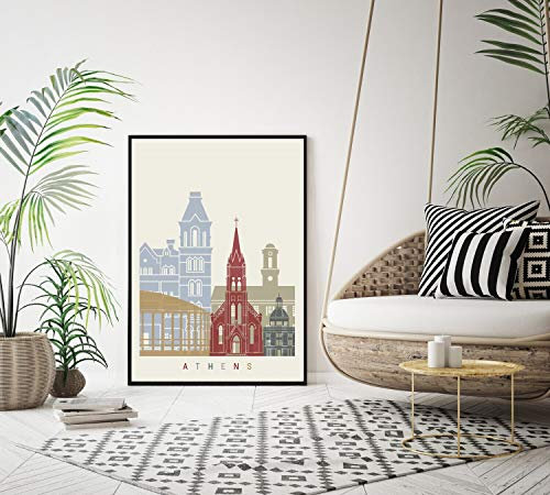 Athens OH skyline poster Papel Fotográfico 20x30 Inches